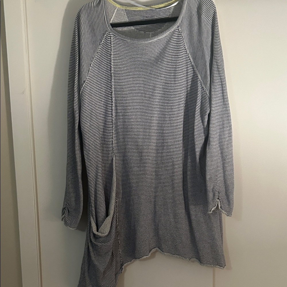 Calvin Klein Performance Navy and White Striped Tunic